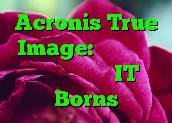 Acronis True Image: علت از بین رفتن تنظیمات IT Borns