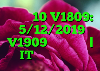 ویندوز 10 V1809: از 5/12/2019 به V1909 ارتقا دهید | IT متولد شده است