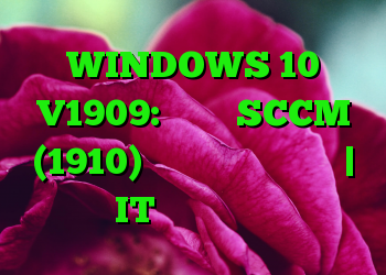 WINDOWS 10 V1909: دام با SCCM (1910) و تصاویر سیستم عامل | IT متولد می شود