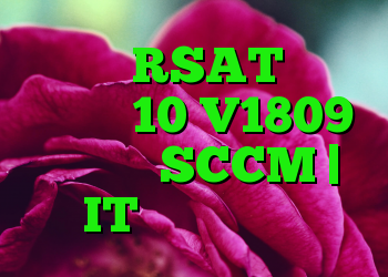 توزیع RSAT برای ویندوز 10 V1809 از طریق SCCM | IT متولد می شود