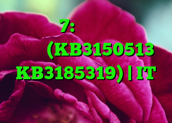 ویندوز 7: به روزرسانی های فانتوم (KB3150513 ، KB3185319) | IT متولد می شود