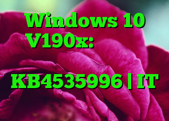 Windows 10 V190x: مشکالت در بروزرسانی KB4535996 | IT متولد می شود
